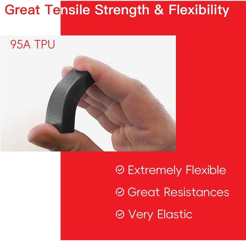 Geeetech TPU Filament 1.75mm, 1KG (2.2lbs) Spool – 95A Flexible 3D Printer Filament with High Elasticity, Dimensional Accuracy ±0.03mm, Fits Most FDM Printers, Clear Red - Image 2